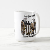 東と東のハッピーバースデーのロゴ コーヒーマグカップ (正面右)