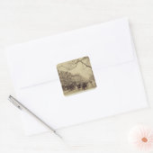 東にピカデリー（セピア写真） スクエアシール (封筒)