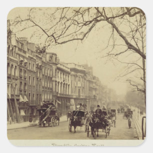 東に直面するPiccadilly (セピア色の写真) スクエアシール