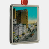 東に、ロングビーチ見る海の道 メタルオーナメント (右)