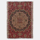 東のアクセントのヴィンテージのペルシャ人パターン スローブランケット (正面縦)