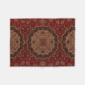 東のアクセントのヴィンテージのペルシャ人パターン フリースブランケット (正面(横))