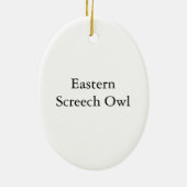 東のアメリカオオコノハズク、ジョンAudubon セラミックオーナメント (裏面)
