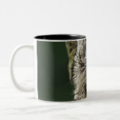 東のアメリカオオコノハズク(灰色段階)のOtusのASIO ツートーンマグカップ (左)