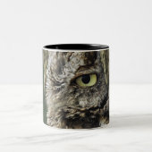 東のアメリカオオコノハズク(灰色段階)のOtusのASIO ツートーンマグカップ (中央)