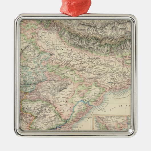 東のインディのイギリスの所有物 メタルオーナメント (正面)