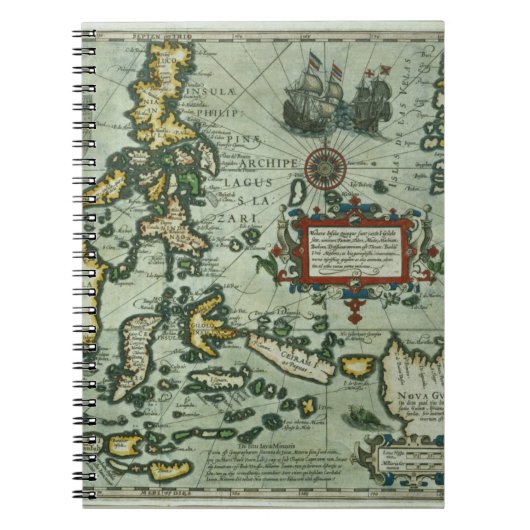 東のインディの地図、パブ。 アムステルダム(haの1635年 ノートブック (正面)