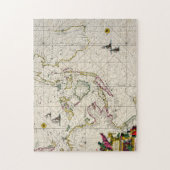 東のインディの旧式な地図 ジグソーパズル (縦)