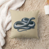 東のインディゴヘビのハ虫類の芸術の装飾用クッション クッション (ブランケット)
