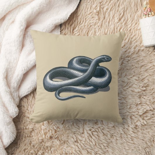 東のインディゴヘビのハ虫類の芸術の装飾用クッション クッション (ブランケット)