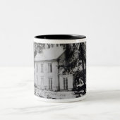 東のサセックスのBeddinghamの近くのAshamの家 ツートーンマグカップ (中央)