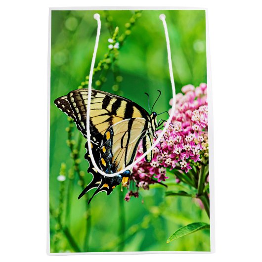 東のトラのアゲハチョウの蝶 ミディアムペーパーバッグ (正面)