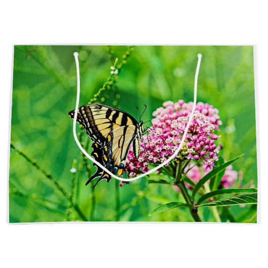 東のトラのアゲハチョウの蝶 ラージペーパーバッグ (正面)