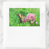 東のトラのアゲハチョウの蝶 長方形シール (バッグ)