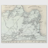 東のハンプトンニューヨーク(1873年)のヴィンテージの地図 ラッピングペーパー (フラット)