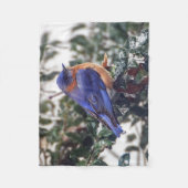 東のブルーバードの小さいフリースブランケット フリースブランケット (正面)