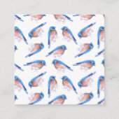 東のブルーバードの水彩画のかわいい鳥 エンクロージャーカード (正面)