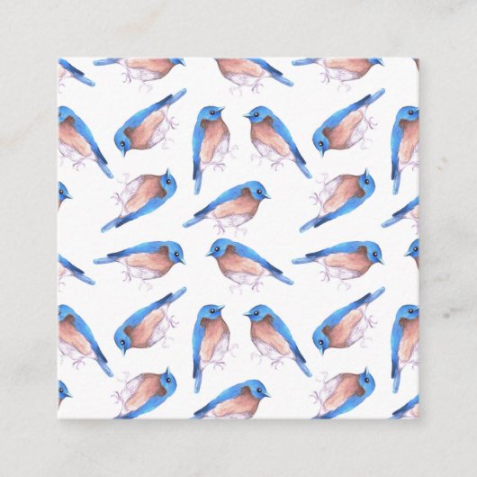 東のブルーバードの水彩画のかわいい鳥 エンクロージャーカード (正面)