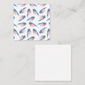 東のブルーバードの水彩画のかわいい鳥 エンクロージャーカード (正面/裏面)