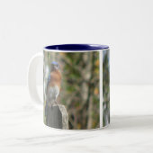 東のブルーバードの男性のマグ ツートーンマグカップ (正面左)