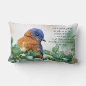 東のブルーバードの腰神経の枕Matthewの6:26 ランバークッション (裏面)