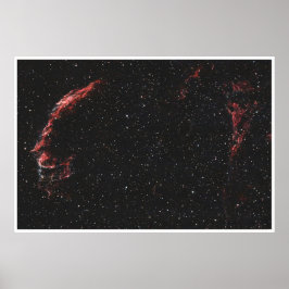 東のベール星雲の宇宙深宇宙写真 ポスター