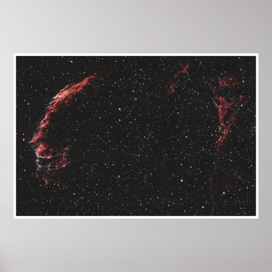東のベール星雲の宇宙深宇宙写真 ポスター (正面)