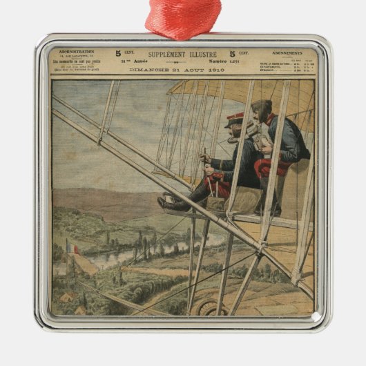 東の前部の軍の飛行士 メタルオーナメント (正面)