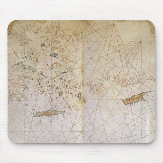 東の地中海ののの地図 マウスパッド (正面)