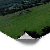 東の尾根からの日没 ポスター (角)