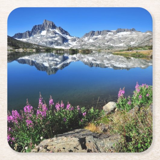 東の山脈山 スクエアペーパーコースター (正面)