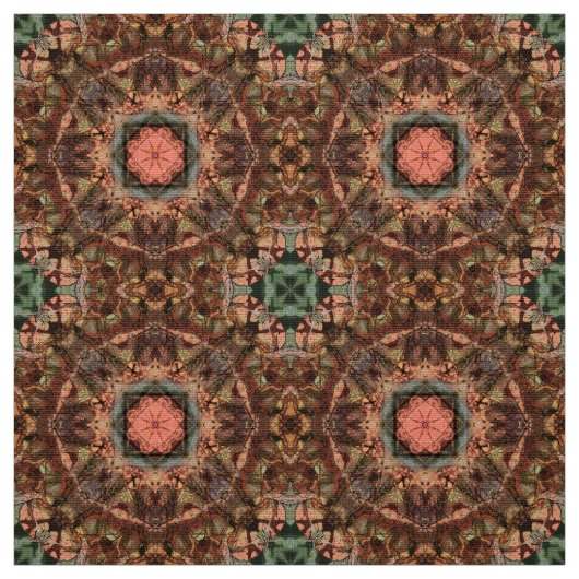 東の影響を及ぼされた星の曼荼羅および十字のタイル ファブリック (見本)