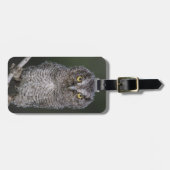 東の悲鳴 – フクロウ、メガスコップスアシオ、オトゥス2 ラゲッジタグ (正面横)