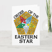 東の星のケルト結び目模様のデザインの順序 シーズンカード (正面)