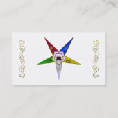 東の星のプロフィールまたは名刺の順序 名刺 (裏面)