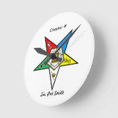 東の星の時計のOES順序 ラウンド壁時計 (傾斜)