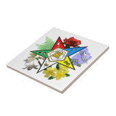 東の星の花柄のタイル タイル (側面)