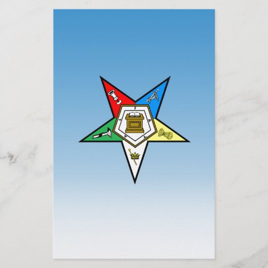 東の星の青のOES順序 便箋 (正面)