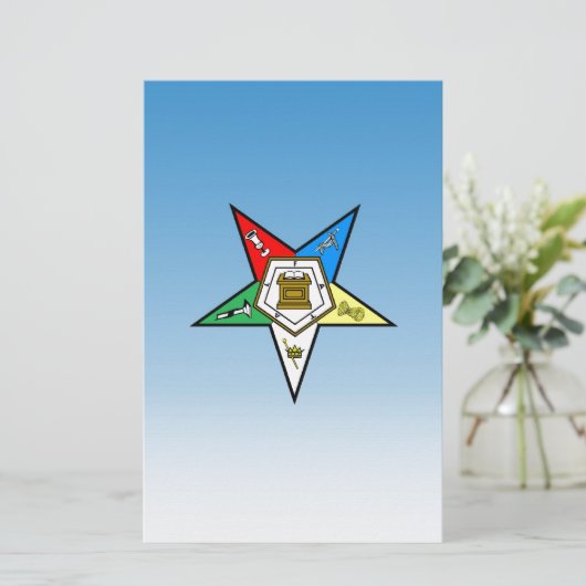 東の星の青のOES順序 便箋 (スタンド正面)