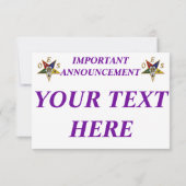 東の星の順序 案内状 (裏面)