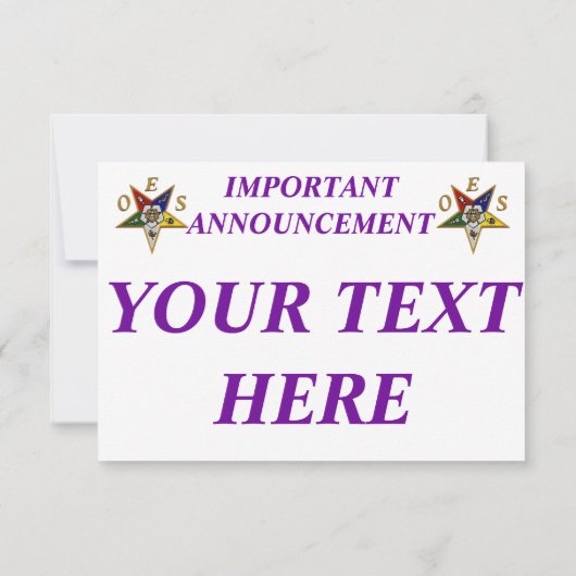 東の星の順序 案内状 (裏面)