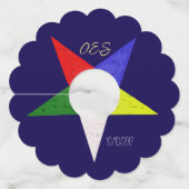 東の星の順序(波状) ワイングラスタグ (正面)