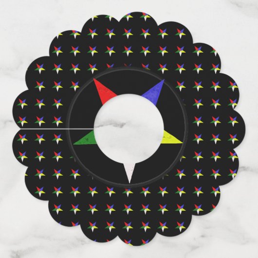 東の星の順序（波状） ワイングラスタグ (裏面)