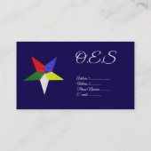 東の星の順序（波状） 名刺 (裏面)