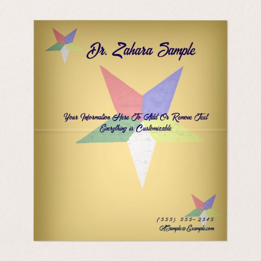 東の星の順序（波状） 名刺 (内部フラット)