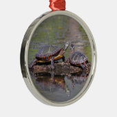 東の色彩の鮮やかなカメ メタルオーナメント (右)