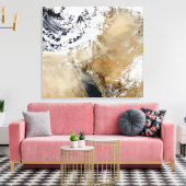 東の衛星ビュー地中海の キャンバスプリント (インサイチュ (リビング))