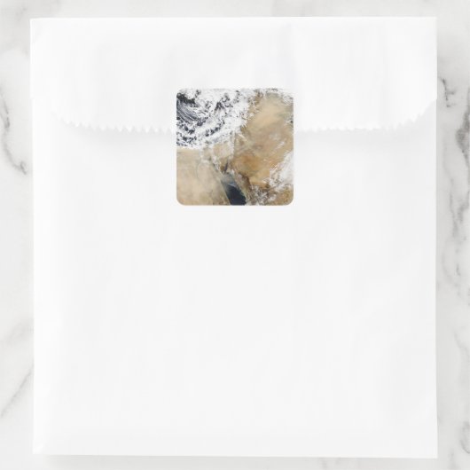 東の衛星ビュー地中海の スクエアシール (バッグ)