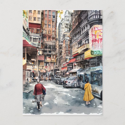 東の都市、日本、東京 ポストカード (正面)