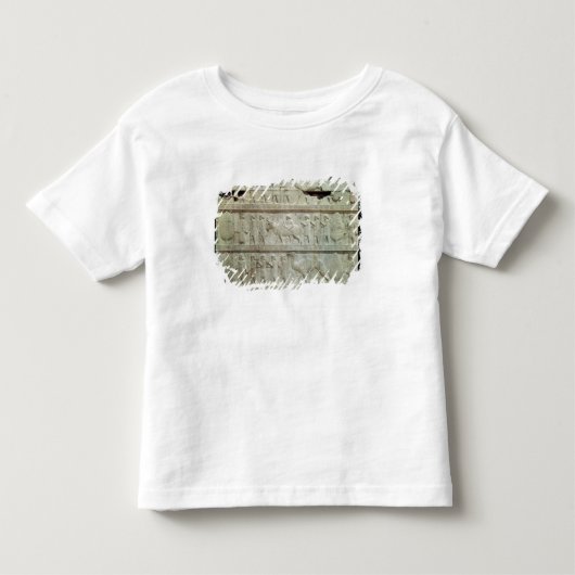 東の階段のレリーフ、浮き彫りのフリーズ トドラーTシャツ (正面)